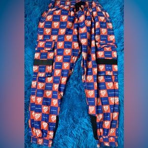 MotoCross style cargo joggers Red and Blue checkered Mens Medium china/ US Small